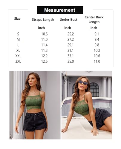 Image of Avidlove Lace Bralette for Women High Neck Camisoles Racerback Double-Layered Crop Top