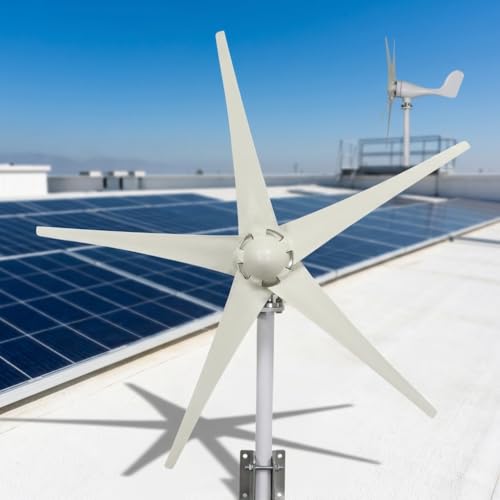 Wind Turbine Generator Kit, 1200W 5 Blade Wind Generators for Home, 12V 800RPM Power Kit with...