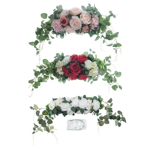 Couronne de roses faites à la main décoration vacances et murs - 4