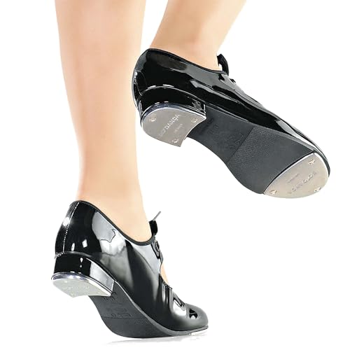 Tyette Vegan Tap Shoes for Beginners, Elastic Snaps, Flexible Sole, Aluminum Taps - TA35 Val - TA36 Valiant2