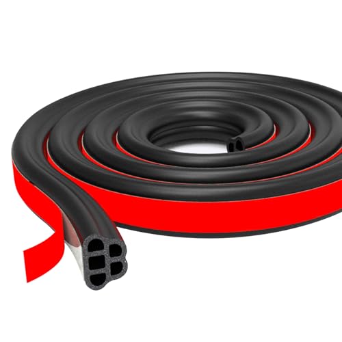 Car Door Seal Strip, Automotive Weather Stripping, 32.8Ft Rubber Double Layer Vehicle Weather Stripping, Universal Car Accessories Self Adhesive Soundproof Sealing Strip for Car Door Window