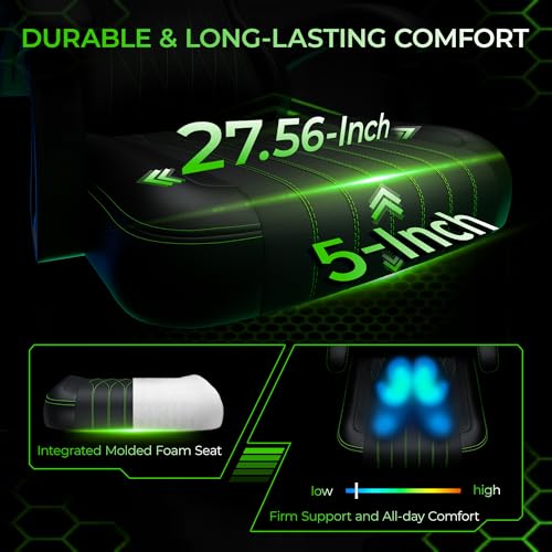 Seenda GCP-18 Computer Gaming Chair – High Back Reclining Ergonomic Office Desk Chair with Breathable Fabric, U-Shaped Headrest & Thick Cushion for Home Desk, Working and Long Sessions - Image 6