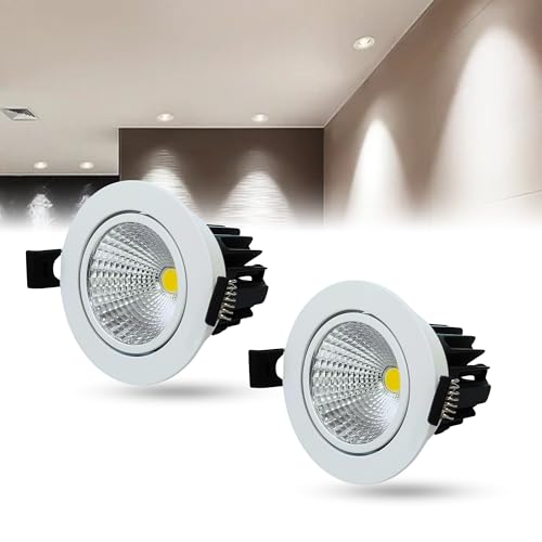 Image of D'Mak Moveble LED COB Light | Recessed LED Ceiling Light for Indoor Lighting | Natural White Color | Aluminium Body (2, 7 Watt)