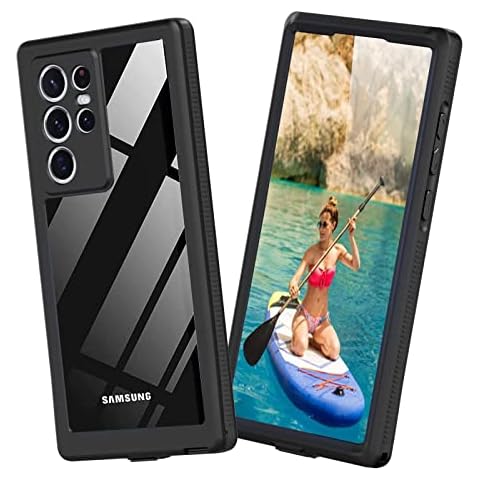 comosso for Samsung Galaxy S22 Ultra Case Waterproof with Screen Protector, Full Body Protection Heavy Duty Shockproof Drop Proof Protective Rugged Cases Phone Cover for S22 Ultra 6.8" 5G (Black) Cover