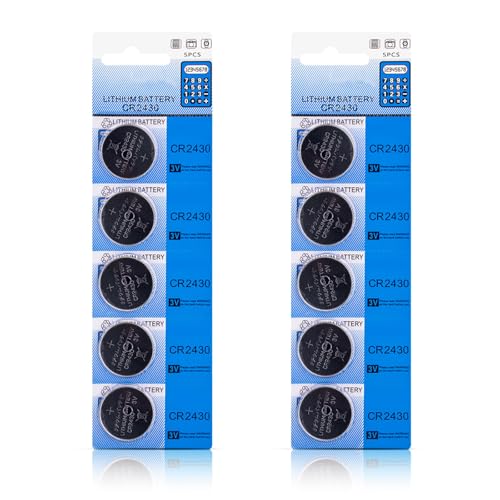 Paquete de pilas de botón CR2430 CR2430 de 3 V de litio para calculadoras de relojes y calculadoras de larga duración