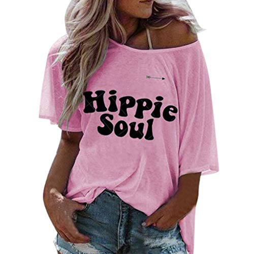 NANTE Top Loose Women's Hippie Soul Printed T-Shirt Tops Short Sleeve Shirts Ladies O Neck Shirt Womens Clothes Costume (Pink, M) NANTE Top Loose Women's Hippie Soul Printed T-Shirt Tops Short Sleeve Shirts Ladies O Neck Shirt Womens Clothes Costume (Pink, M)