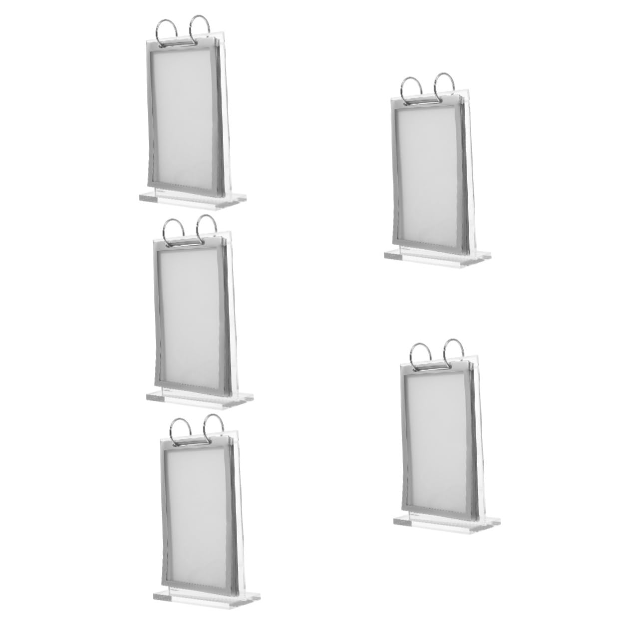 VILLCASE 5piezas Soporte De Menú De Transparente Para Mesa Exhibidor De Menú Para Restaurantes y Eventos Con Base Estable Para Visualización Clara