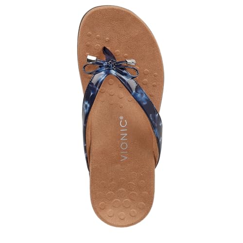 Image of Vionic Women's Rest Bella Toe Post Sandal- Supportive Ladies Orthotic Sandals that include Three Zone Comfort with Arch Support- Flip Flop for Ladies, Medium and Wide Width Size 5-12