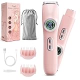 Afeitadora Eléctrica Mujer 2 en 1 Rasuradora Mujer Zona Intima,Rosa Claro