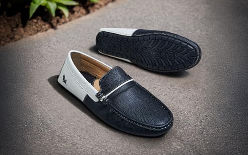 Image of Neeman's Color Block Loafers for Men | Comfortable, Lightweight PU Faux Leather Upper & Flexible EVA Sole