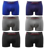 UOMO K1505 Boxers, 6 x mélange noir, bleu marine, gris foncé, gris clair (couleurs aléatoires)., S M
