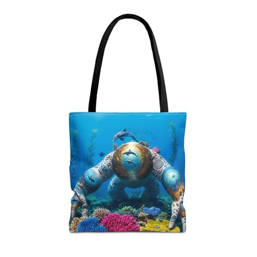 Premium Coral Creature Tote Bag with Reinforced Stitching for Adults