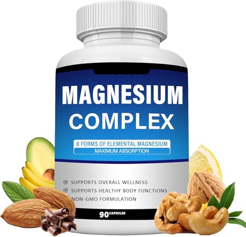 Complejo de magnesio - 8 Elemental Magnesium 1000mg - Fácil absorbido, restauración de energía, no OGN vegano
