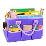 HOW ARE WE DIFFERENT: Our Supply Storage Organizer is thoughtfully designed for easy access & organizing. Unlike other tote, ours is made of thick, sturdy material (not flimsy) which stays flat and makes it easier to access & organize your stuff. ORG...