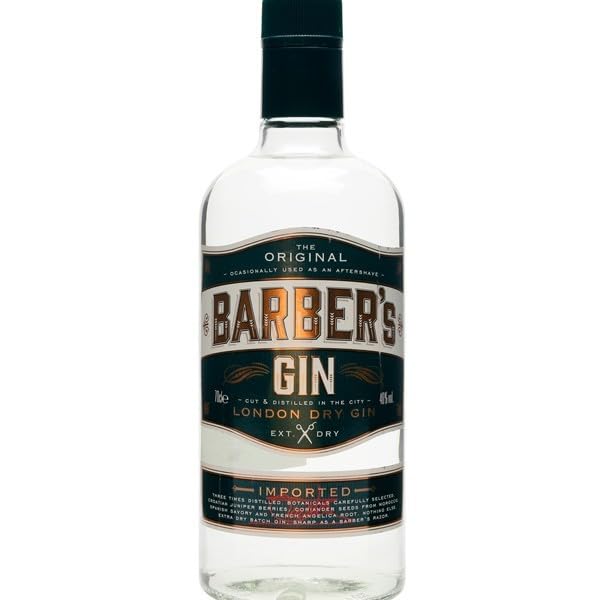 Barber's Gin: Ginebra Premium Artesanal con 40% Vol. – Sabor Intenso, Ideal para Cócteles y Gintonic Exclusivos