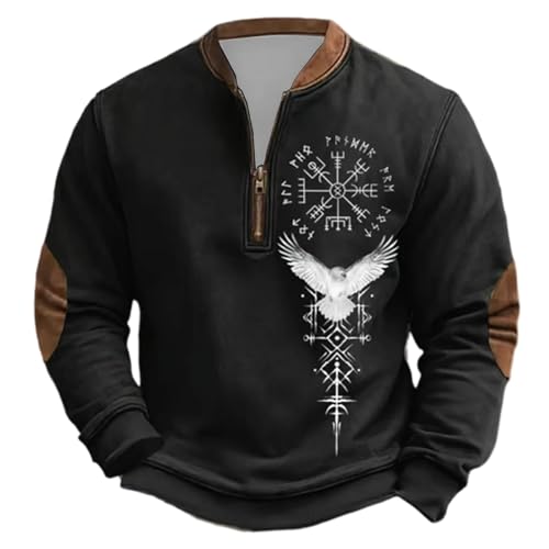 Pull Coton Homme Confortable pour le Sport et les Loisirs d'Automne Hiver