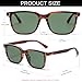 NIDOVIX Polarized Square Sunglasses for Women Men Vintage Fashion Classic Square Sun Glasses UV400 Protection Shades (Brown Stripe/G15)
