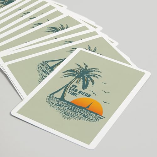 Baraja de poker lantern press san diego sunset miniatura 5