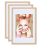 Außenmaß: 22,9x31,5 cm IDEAL TREND 3er 5er Set Holz Bilderrahmen Lifestyle Plexi Foto Rahmen Collage Wanddeko Poster S111: Farbe: 3er Pack Eiche  Format: 21x29,7 A4