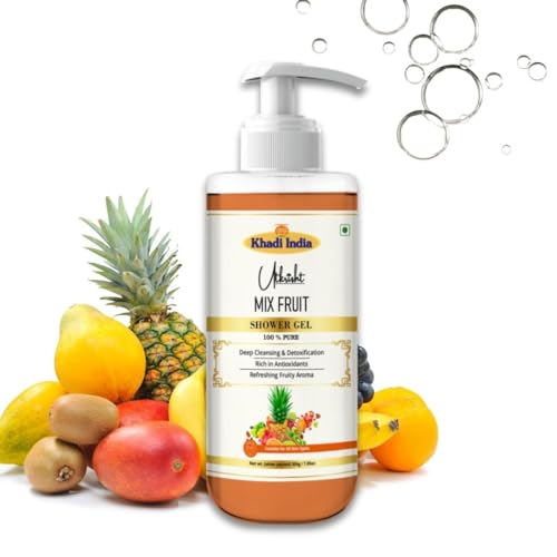 Image of Khadi Mix Fruit Body Wash Gel 300 ml | Brightening & Hydrating | Gentle Exfoliation, Antioxidant Rich Formula | Fruity Aroma | Body Wash Shower Gel For Women & Men | All Skin Types