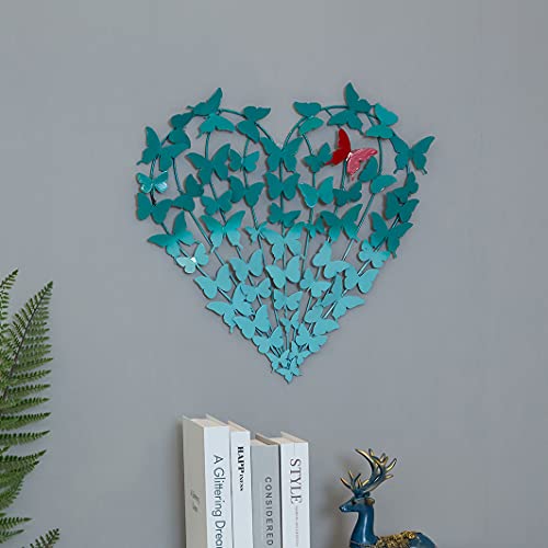 FKKA Butterfly Wall Art, Infinity Heart Metal Wall Art, Butterfly Wall Decor For Living Room|Bedroom|Bathroom, Easy Hanging With 1 Hanger Hole,Gift
