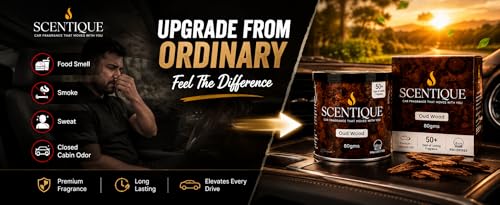 Image of Oud Wood Car Perfume Gel | Premium Luxury Car Fragrance | Long Lasting Car Air Freshener | 50+ Days | IFRA Certified | Cup Holder Design