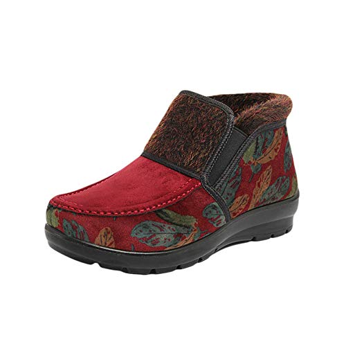 Chaussures hiver peluche MNSSRN-MM confort chaud femme âgée semelle souple 42