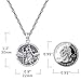 Eusense St Christopher Necklace Mens Women Saint Christopher Medal Sterling Silver 925 St. Christopher Pendant Medallion Patron Travelers
