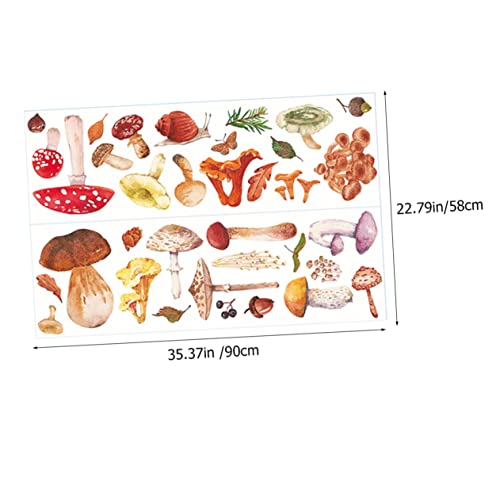 Sticker champignon Tofficu en PVC pour décoration murale - 7