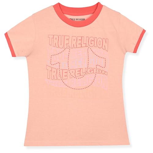 Image of True Religion Girls Jeans Shorts Set Girls Denim Short and Fashion Tee Shirt Clothing Set for Kids