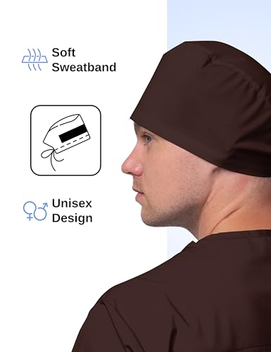 Image of Solid Working Cap Scrub Cap for Women and Men Unisex Surgical Cap Comfortable and Stylish Scrub Hat