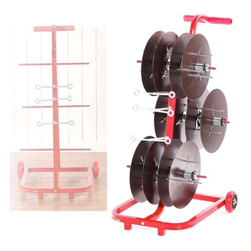 Range-bobines portable robuste multi-axes, chariot stable 48 x 46,5 x 92 cm pour fils