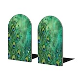 UOYO Peacock Feathers Bookends