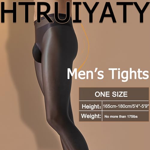 HTRUIYA Mens Silk Shiny Pantyhose Sissy Lingerie Sheer Tights Sexy Crossdresser for Men Sissy Clothes Pantyhose4