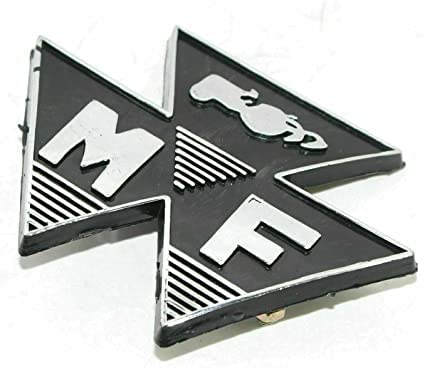 Real Spare Front Motif Badge Black Fits Massey Ferguson 35 FE35 Tractor