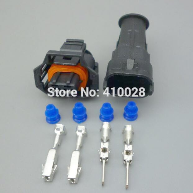 5/30/100sets 2Pin 3.5m Oil Nozzle Plug,Fuel Spray Nozzle Plug,Diesel Common Rail/crankshaft Sensor Connector for car - (Color Name: 5set)