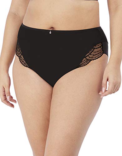 Elomi Women's Priya Full Brief Bikini Style Underwear, Black, XL