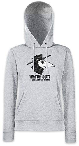 Plague Doctor II Femme Hoodie Urban Backwoods sweat-shirt à capuche coton noir pour femme