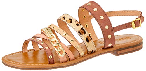 Geox D SOZY S I Slide Sandal Donna,Rosa (Rosa/Brown), 39 EU