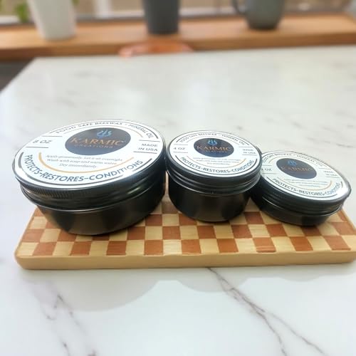 Cera para tabla de cortar, acondicionador de madera 100% natural blanco en envase redondo 2x2x2 pulgadas miniatura 6
