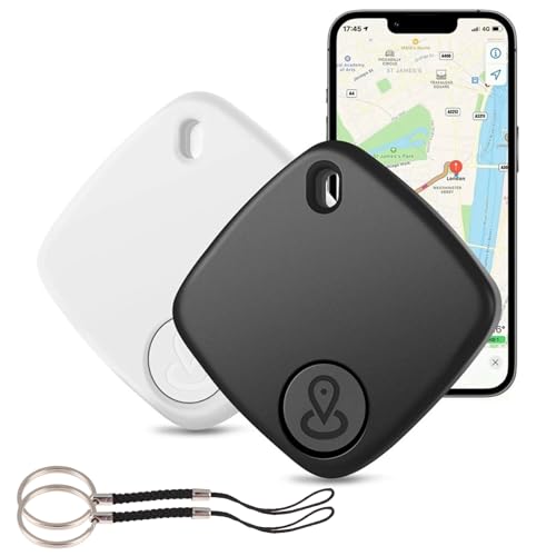 Traceur Localisateur GPS Bluetooth 4g Compatible avec l’App Localiser Apple (iOS Seulement, Android Non Pris en Charge), Localisateur pour Clés, Valises, Portefeuilles, et Autres Objets, 2-Pack