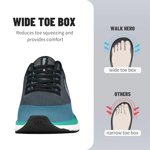 Image of Walking Shoes Men for Plantar Fasciitis, Orthopedic Shoes with Arch Support, Lace Up Non-Slip Men's Road Running Shoes