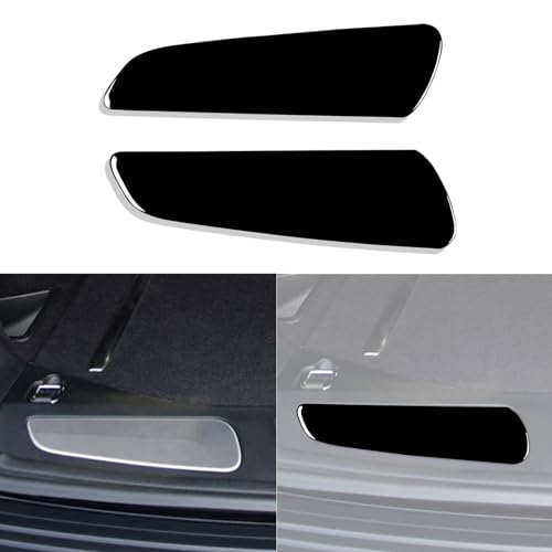 PJFUS Car Rear Trunk Inside Plate Panel Mat Cover Sticker Glossy Bright Piano Black Decal Interior Trim Sticker Compatible with Jeep Grand Cherokee WK2 2011-2020 Auto Decoration Accessories