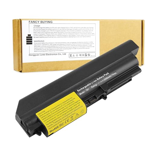Laptop Battery for IBM/Lenovo ThinkPad R61 R61i T61 T61p T61u T400 R400 Series (ONLY for 14.1-inch Widescreen), fits 42T4644 42T4645 42T4677 42T4678 42T4743 42T4745 42T4771 42T5262 42T5264