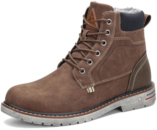 Image of Mishansha Men's Waterproof Snow Boots, Insulated Winter Hiking Boots