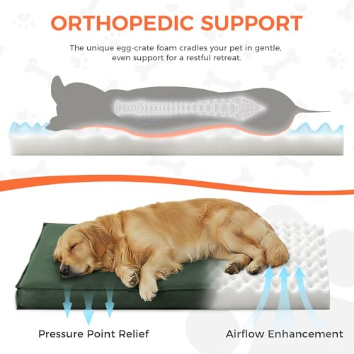 Image of Outdoor Dog Bed Large Sized Dog, Waterproof, 36x27x3 Inch