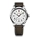 Price comparison product image Wenger Mens Watch Terragraph Ø 43 mm, Swiss Made, Analogue Quartz, Water-Resistant up to 100 m, Leather Strap, White/Brown, 01.0541.120