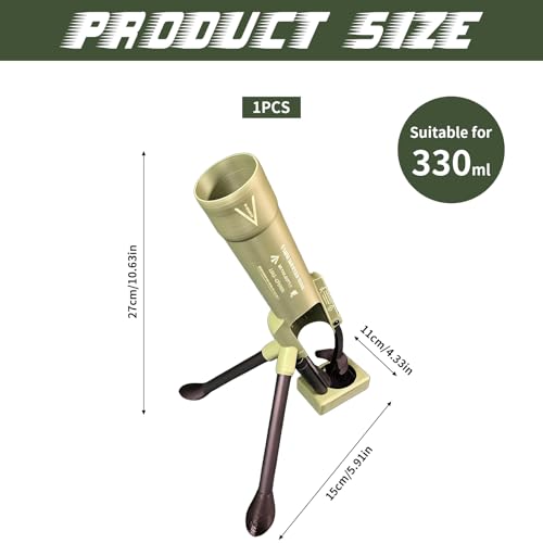 Bierflaschenöffner im Mörser-Design,Mörser-Bieröffner 51mm,Bierflaschen-Mörser-Flaschenöffner,Lustiger Biermörser freihändiger Flaschenöffner,Geeignet für 330 ml,für Hausbar,Party
