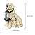 YLSMILE Dog Statues Outdoor with Solar Lights Lantern, Resin Dog Figurines Decorations for Yard and Lawn, Housewarming Gift for Garden Home