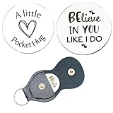RFTWXHPN Pocket Hug Token Keychain Inspirational Encouragement Gifts for Women Men Believe In You Like I Do Hug Coin for Daughter Son Positive Gift for Coworkers Friends Tokens